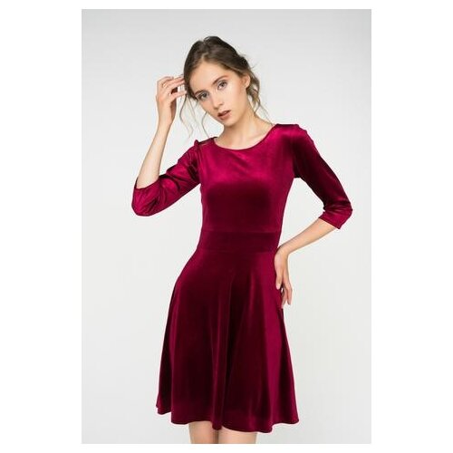 фото Платье ascool dress1901 женское цвет бордовый цветы р-р 44