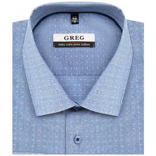 Рубашка GREG, размер 186-194/39, голубой рубашка greg размер 186 194 39 голубой