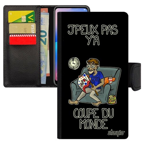 фото Чехол книжка на мобильный iphone xs, "не могу - кубок мира!" карикатура повод utaupia