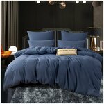 1,5 спальный Комплект постельного белья Однотонный Сатин CS052 - изображение