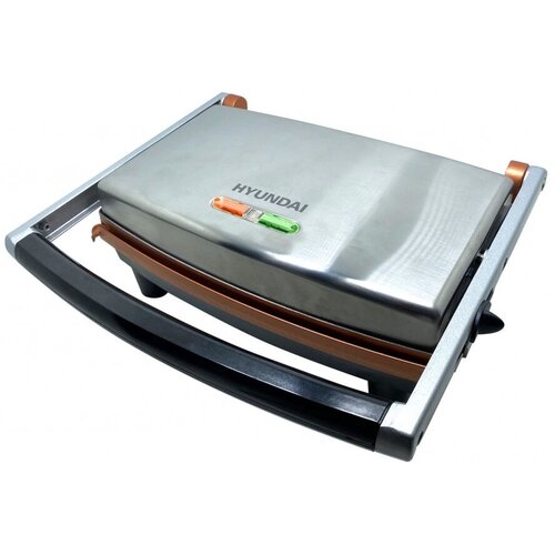 Электрогриль Hyundai HYG-1072 1600Вт серебристыйчерный 438600₽