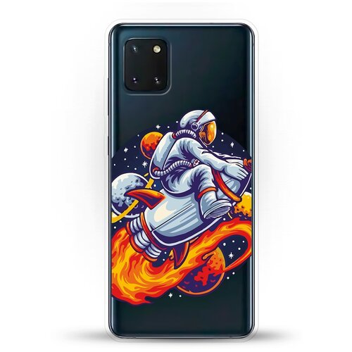 фото Силиконовый чехол астронавт на ракете на samsung galaxy note 10 lite andy & paul