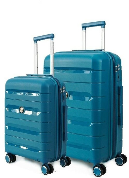 Умный чемодан Ambassador Comete, 2 шт., 80 л, размер S/M, бирюзовый