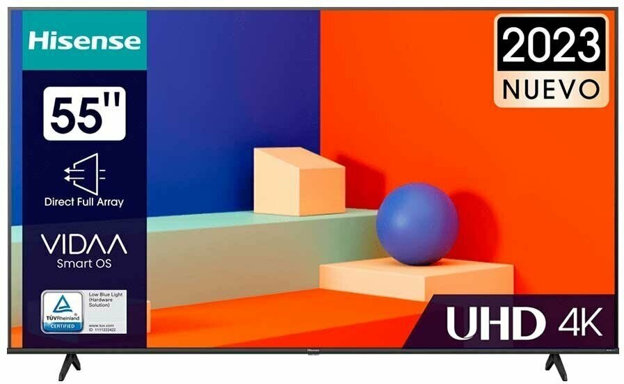 Телевизор Hisense 55" 55A6K, черный