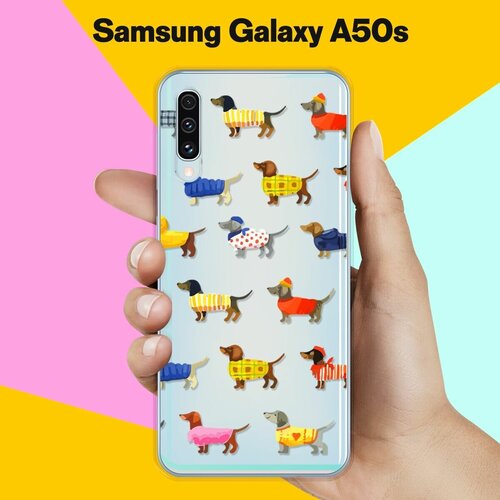Силиконовый чехол Модные Таксы на Samsung Galaxy A50s силиконовый чехол модные таксы на samsung galaxy a50