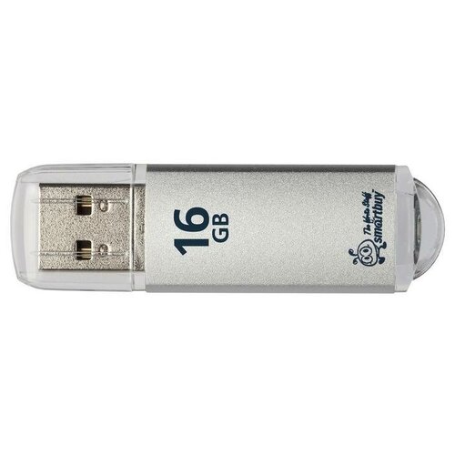 Флэш-диск USB 16Gb SmartBuy V-Cut, USB2.0, серебристый (SB16GbVC-S)