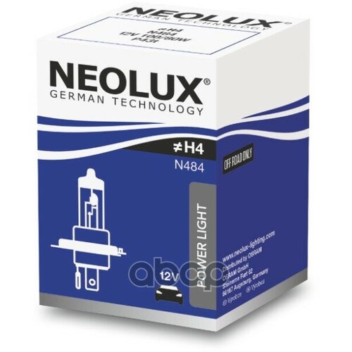 Лампа Neolux Галогеновая H4 P43t 100W Neolux арт. N484