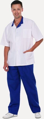 Изображение товара Медицинский костюм "Антарес" цвет белый/василек, размер 68/70