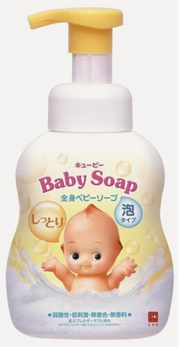 Изображение товара COW Увлажняющая детская пенка 2 в 1 для мытья волос и тела с первых дней жизни "Без слёз" QP Baby Soap 400 мл