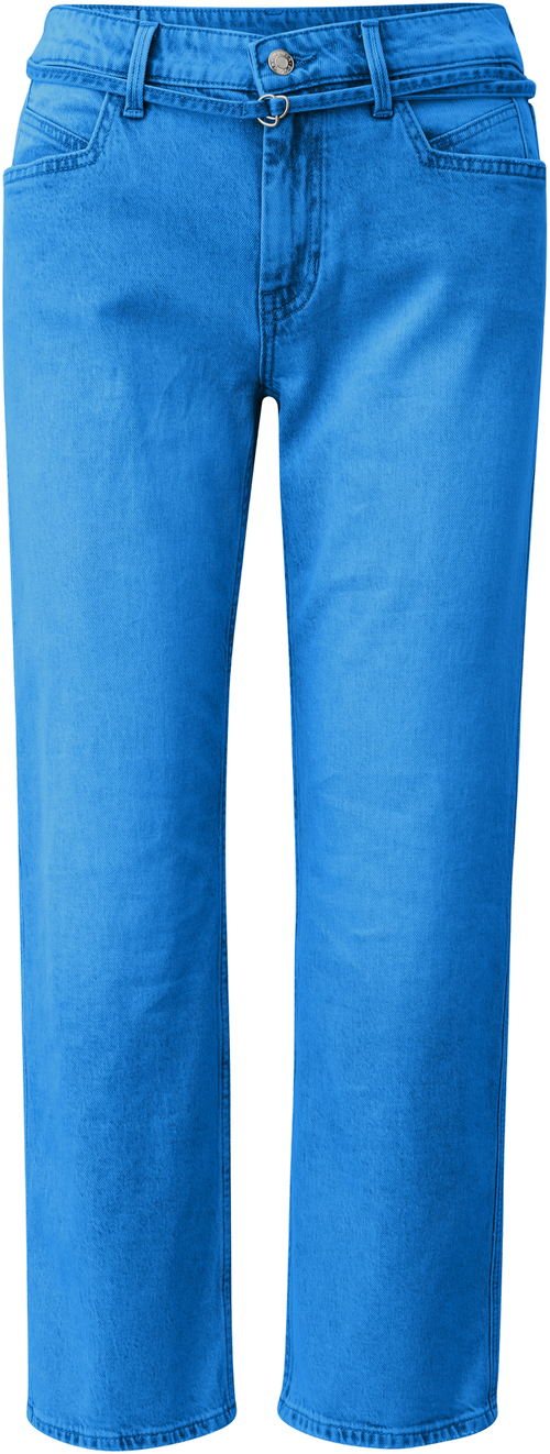 Джинсы  s.Oliver, прямые, средняя посадка, стрейч, размер 32, голубой