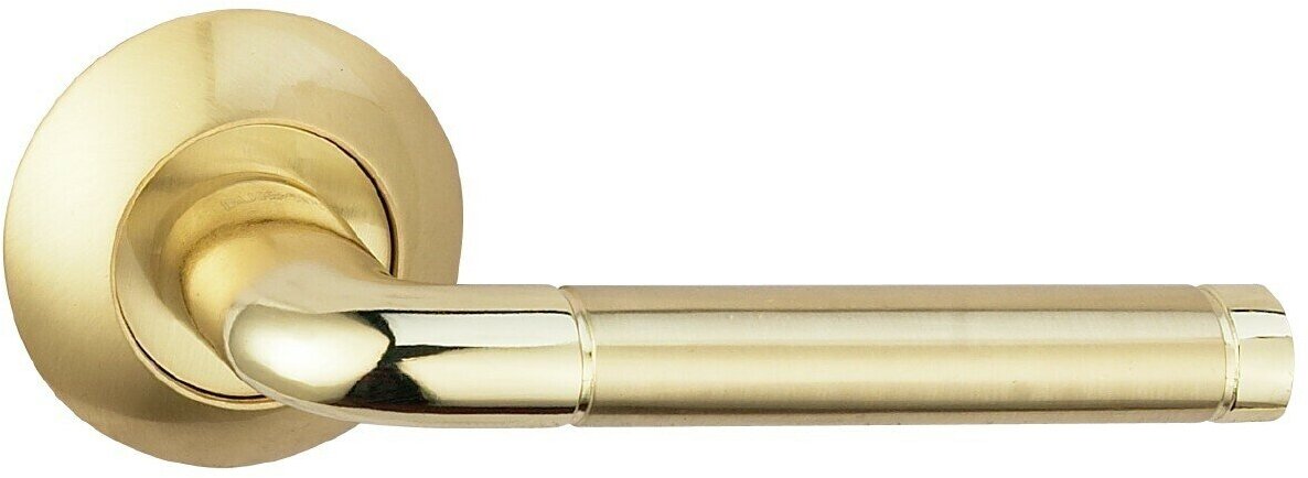 Ручка дверная, Rucetti, RAP-2 SG/GP матовое золото/золото
