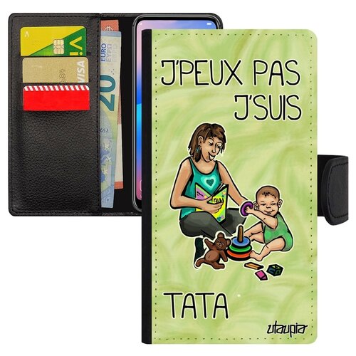 фото Чехол книжка для мобильного samsung galaxy a5 2017, "не могу - стала тетей!" карикатура utaupia