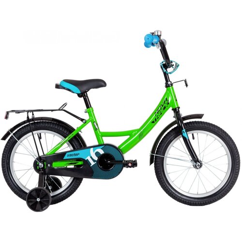 Детский велосипед Novatrack Vector 16, год 2022, цвет Зеленый