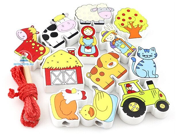 Шнуровка Viga Toys Ферма (59548) - фото №8