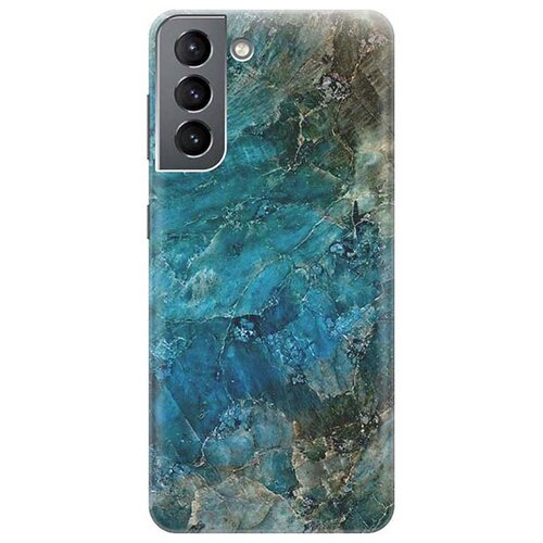 Чехол - накладка ArtColor для Samsung Galaxy S21 с принтом Синий мрамор чехол накладка artcolor для samsung galaxy s10e с принтом синий мрамор