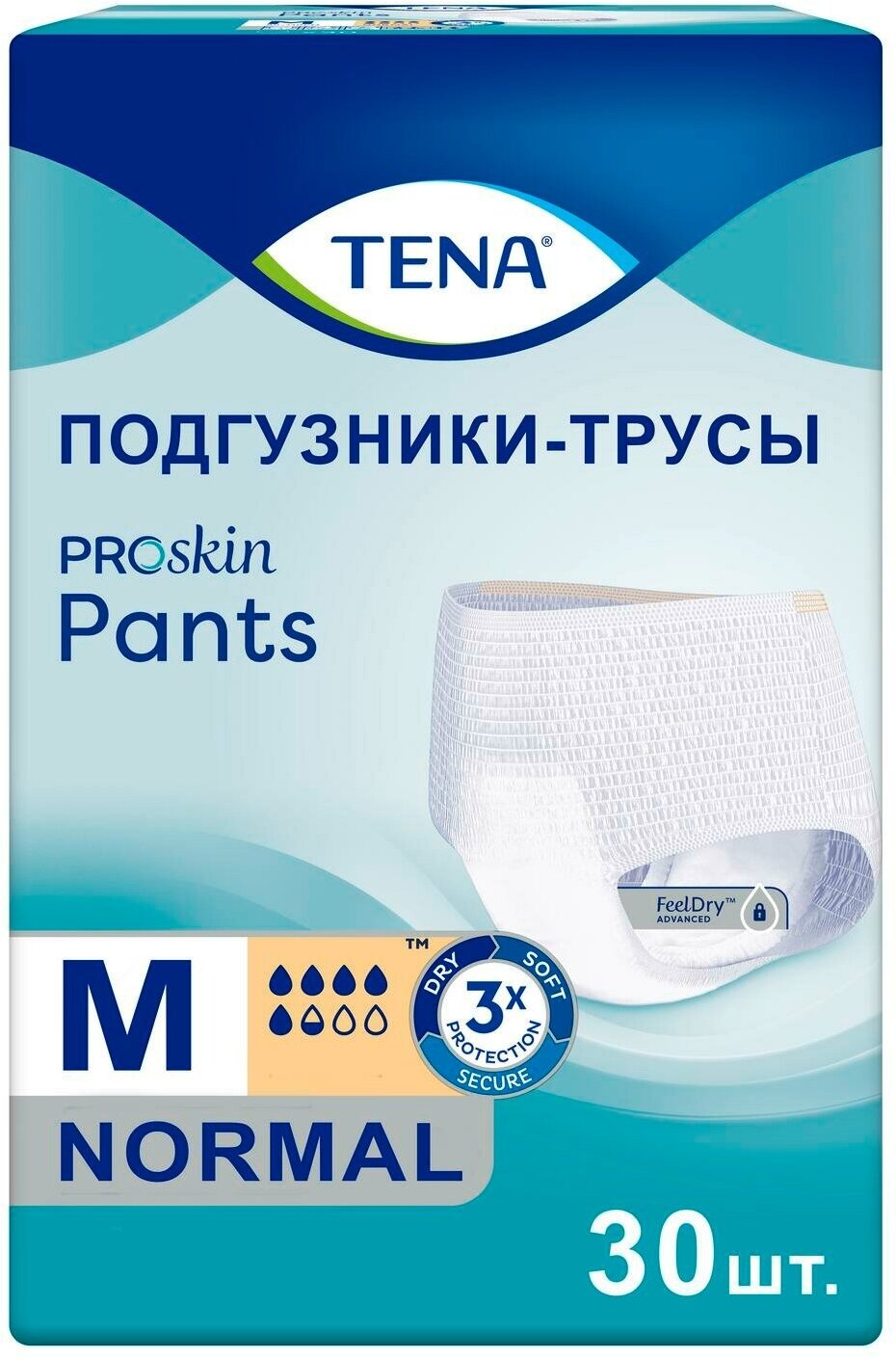 Подгузники-трусы для взрослых Tena Pants Normal M, 30 шт