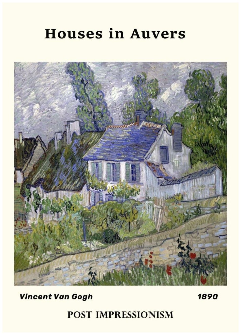 Ван Гог - Дома в Оверсе в раме