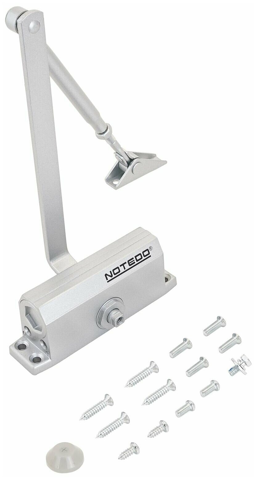 Доводчик дверной NOTEDO DC-060-I SILVER до 60 кг.