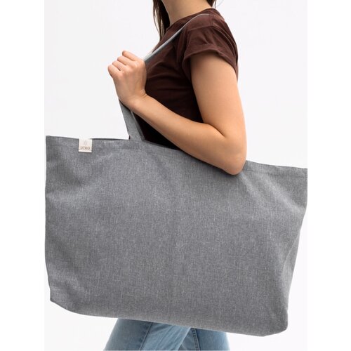 фото Сумка шоппер utro повседневная, полиэстер, серый