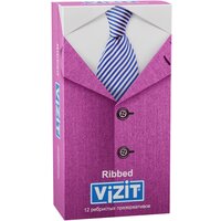 Презервативы VIZIT Ribbed Ребристые 12шт