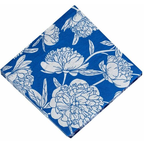 Салфетки бумажные Art Bouguet Венеция синий3-сл 33 см 20 шт 693₽