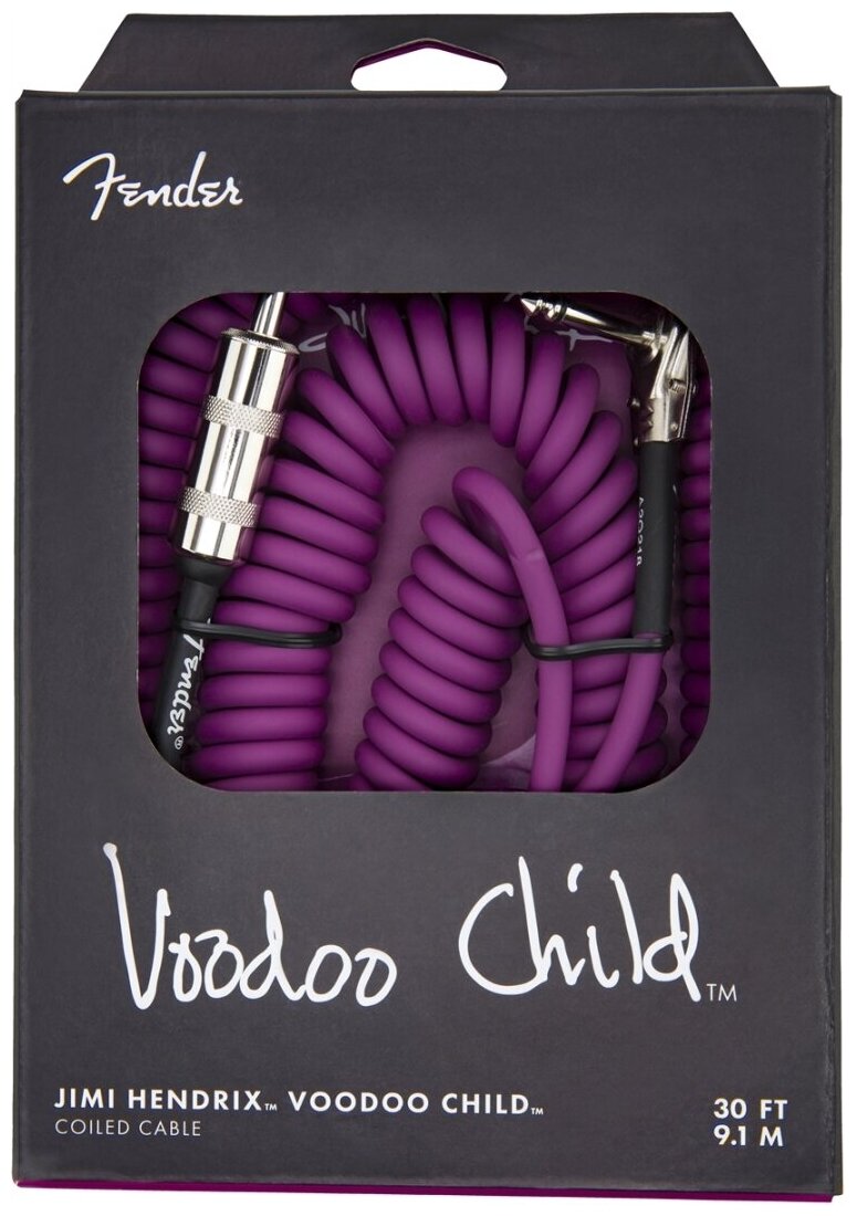 Fender HENDRIX VOODOO CHILD CABLE PURPLE Гитарный кабель