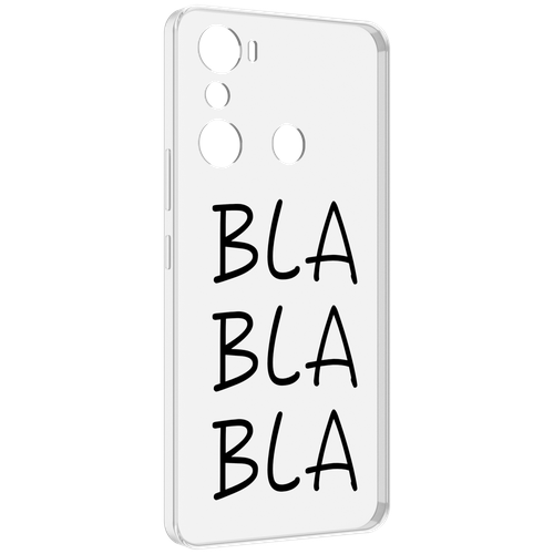 Чехол MyPads Bla-Bla для Infinix Hot 20i задняя-панель-накладка-бампер