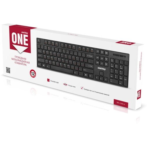 Клавиатура Smartbuy ONE 238 проводная мультимедийная USB черн SBK-238U-K 105700₽