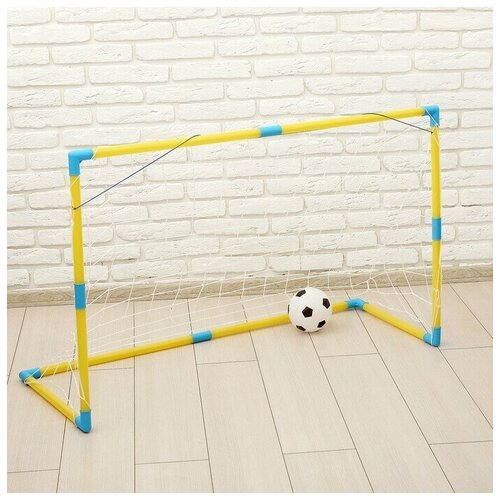 Ворота футбольные Весёлый футбол с сеткой, с мячом ворота футбольные весёлый футбол с сеткой с мячом