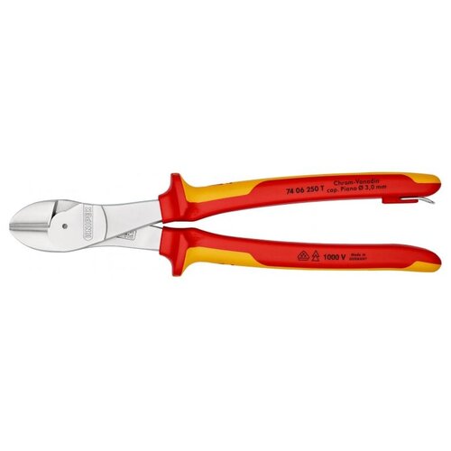 Бокорезы Knipex 74 06 250 T 250 мм красный/желтый кусачки боковые особой мощности knipex kn 7406160