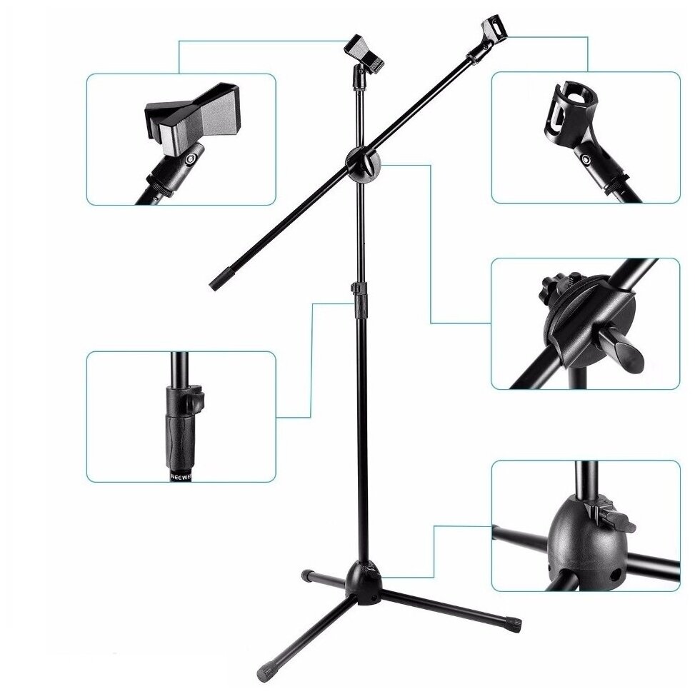 Стойка для микрофона Boom Mic Stand напольная (журавль)