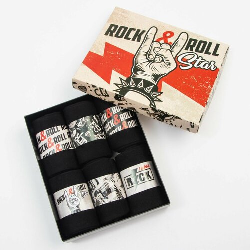 фото Мужские носки kaftan, 6 пар, классические, подарочная упаковка, размер 41-44, мультиколор, черный