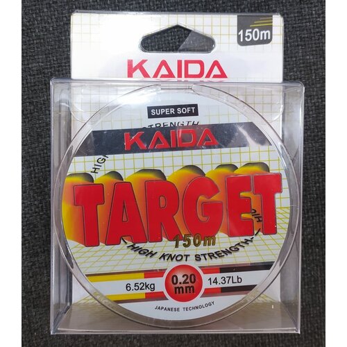 Рыболовная карповая леска Kaida Target 150 метров цвет тёмный хамелеон 0,20 мм 6,52 кг рыболовная карповая леска kaida target 150 метров цвет тёмный хамелеон 0 5 мм 26 03 кг