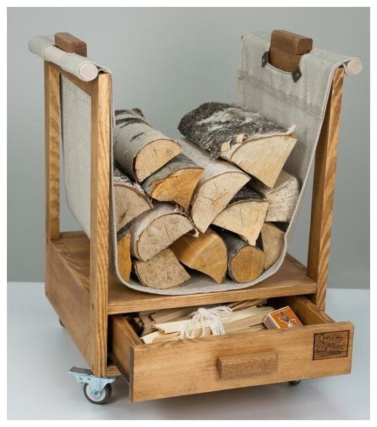 Переноска для дров VUOKSA-WOOD сумка переноска для дров из льна - фотография № 5