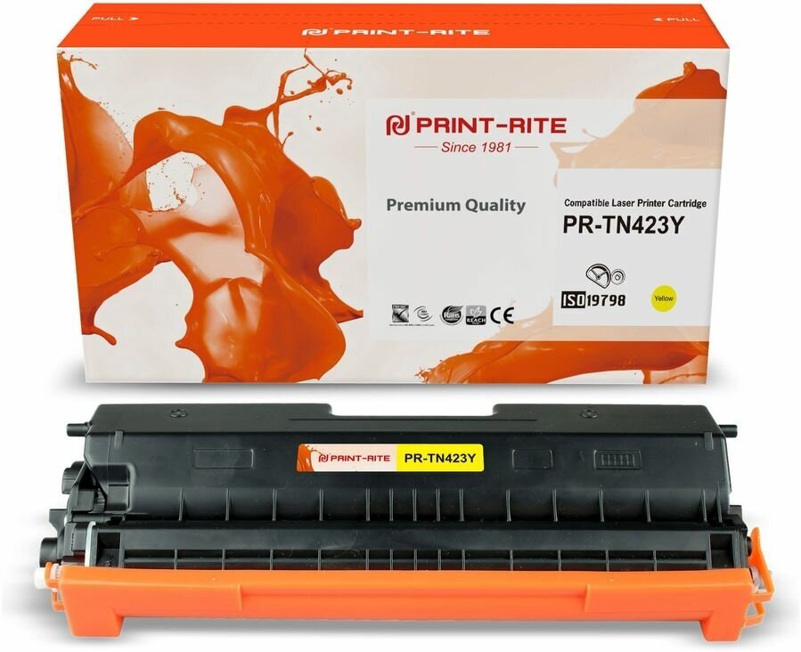 Тонер-картридж Print-Rite TFBAB3YPU1J TN-423Y желтый (4000стр.) для Brother DCP L8410CDW/HL L8260CDW/MFC L8690CDW