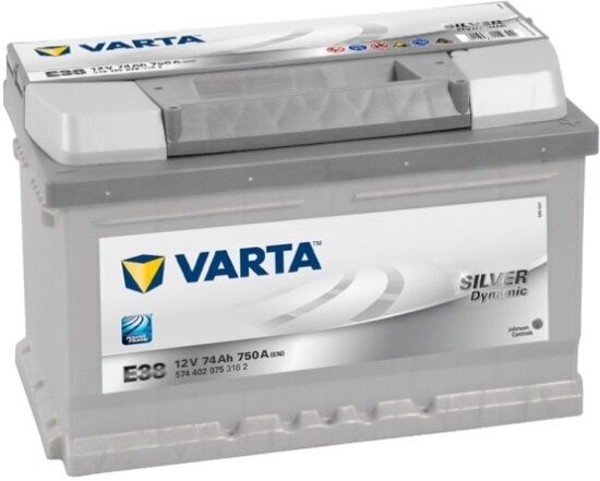 Аккумулятор Varta E38 Silver Dynamic 574 402 075, 278x175x175, обратная полярность, 74 Ач
