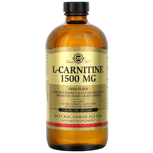 Solgar L-Carnitine фл., 1500 мг, 473 мл, лимон