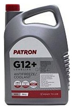 Антифриз 20кг (17.85л) - красный готовый, PATRON RED G12+, TL 774-D/F, G012A8DA1, G012A8FA1, WSS-M97B44-D, 6277M, MAN 324 SNF, MB 325.3, 1940663, 1381080