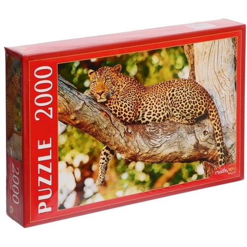 Рыжий кот Пазл «Изящный леопард на дереве», 2000 элементов