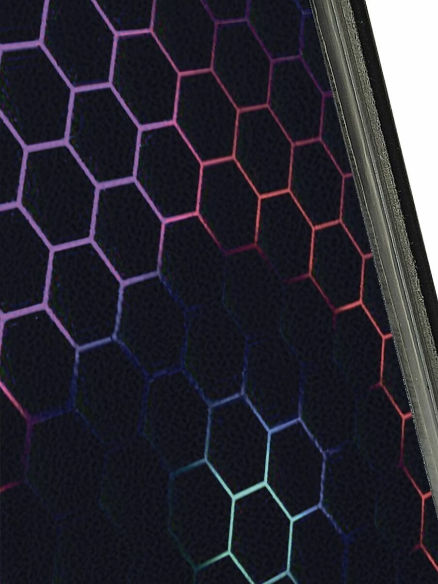 Чехол-книжка Светящиеся соты на Xiaomi Mi 9T / Mi 9T Pro / K20 / K20 Pro / Сяоми Ми 9Т / Ми 9Т Про с эффектом блика черный