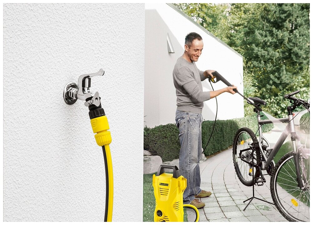 Комплект со шлангом для крана без резьбы Karcher (2.645-258.0) /для полива садовых территорий, 10м. - фотография № 5