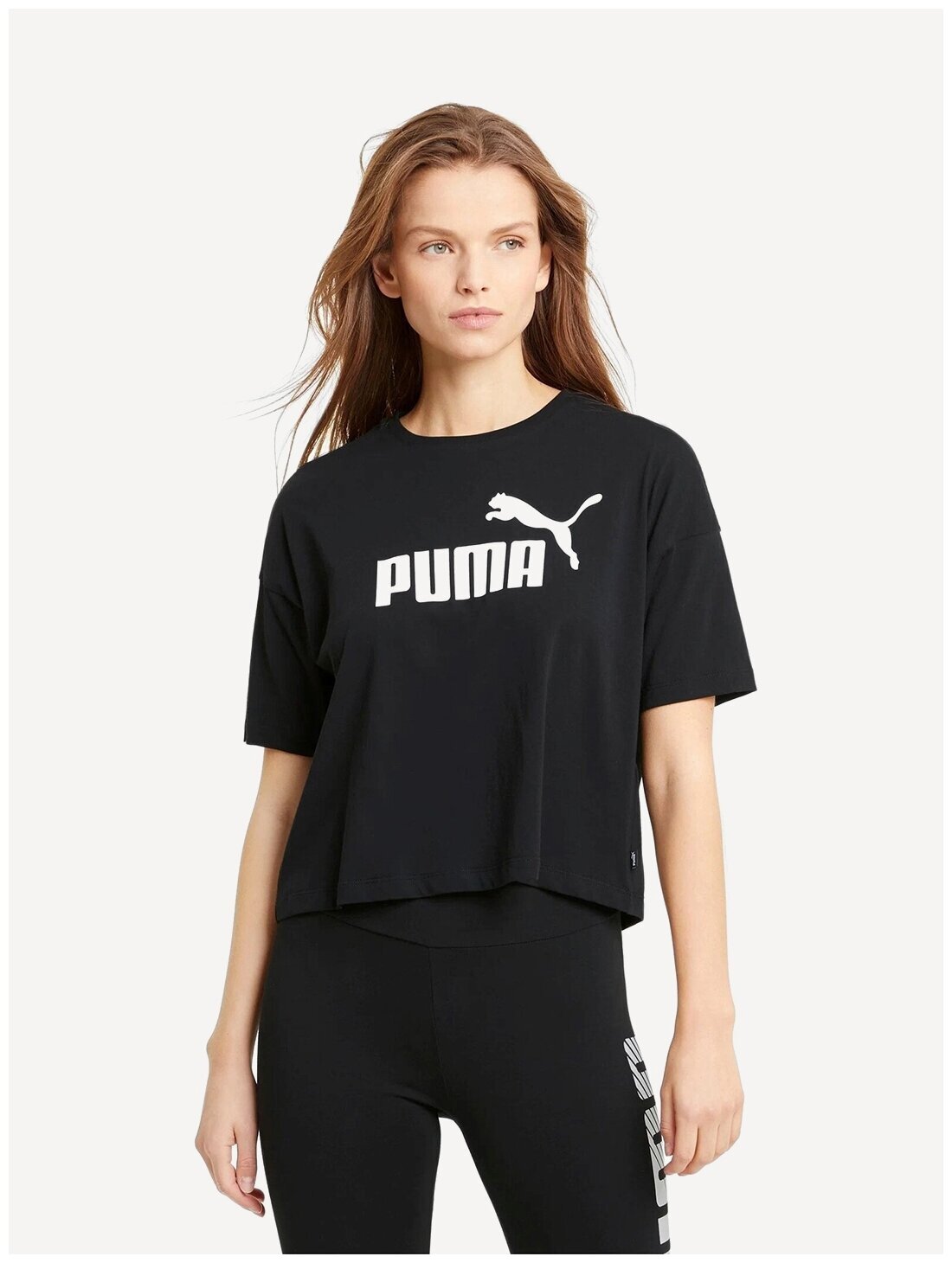 Топ спортивный PUMA Essentials Logo Cropped Women's Tee