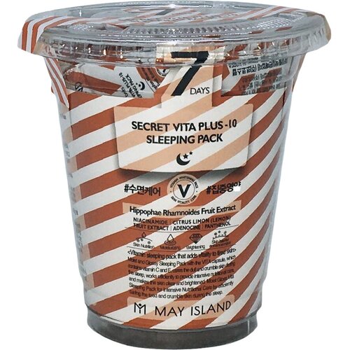 May island Витаминизированная ночная маска для лица 7 DAYS SECRET VITA PLUS-10 SLEEPING PACK, 5г х 12шт