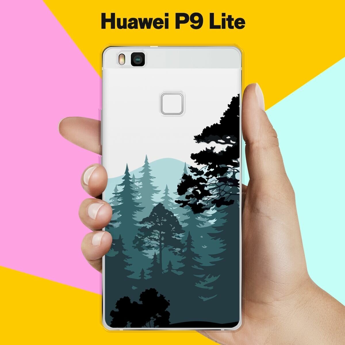 Силиконовый чехол на Huawei P9 Lite Лес / для Хуавей П9 Лайт