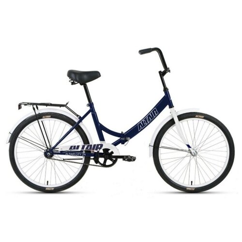 фото Велосипед altair city 24 (24" 1 ск. рост 16" скл 2020-2021, темно- синий/серый, rbkt1yf41002