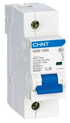 CHINT Авт. выкл. NXB-125 1P 125А 10kA х-ка C