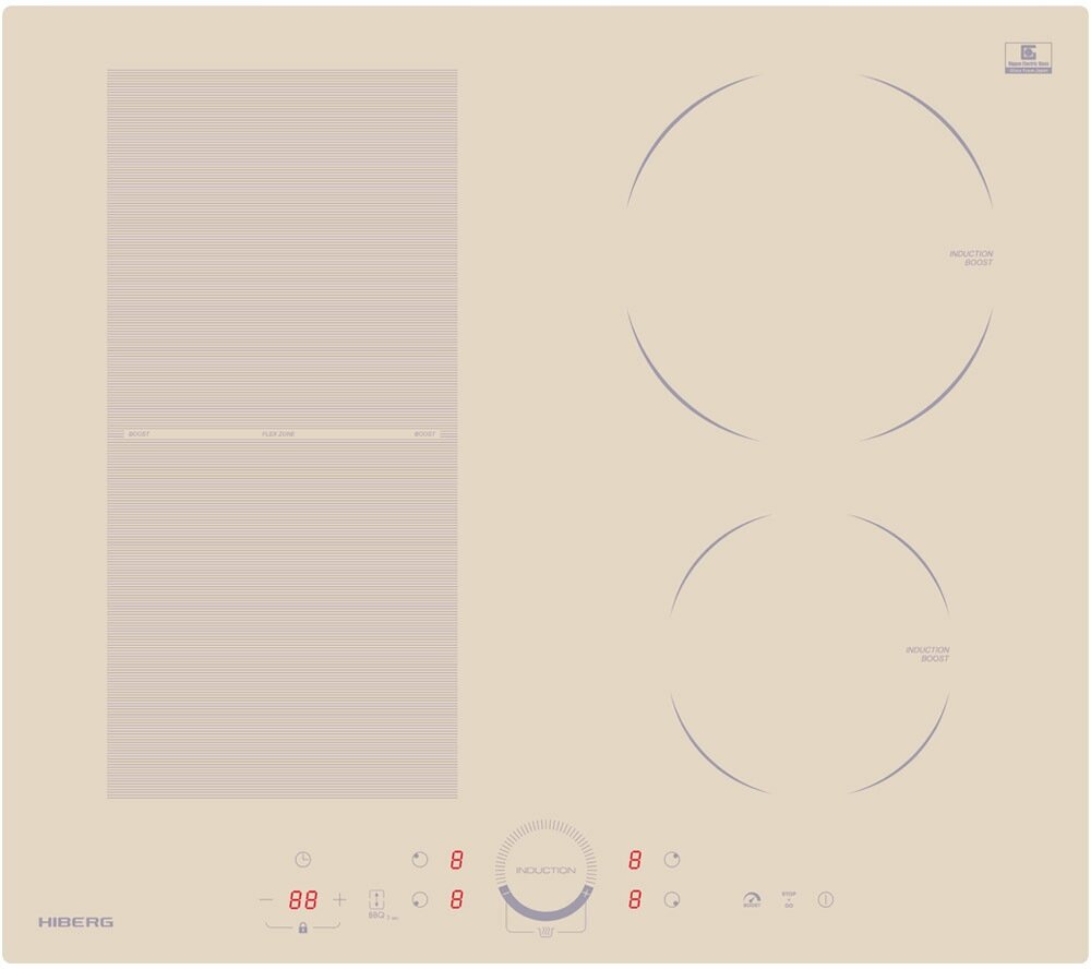 Индукционная варочная панель HIBERG I-MS 6049 Y, бежевый