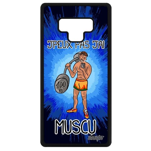 фото Чехол на смартфон galaxy note 9, "не могу - у меня бодибилдинг!" качок комикс utaupia