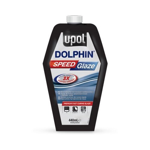 U-POL Dolphin Glaze - быстросохнущая жидкая шпатлевка для самовыравнивания