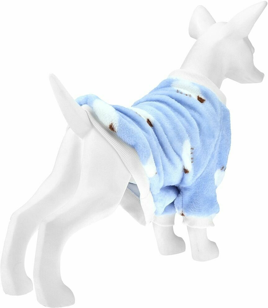 "Пэт тойс (Pet toys)" Одежда для собаки "Толстовка" "Овечка" р-р M, цвет-голубой, плюш (100% полиэстер) - фотография № 10